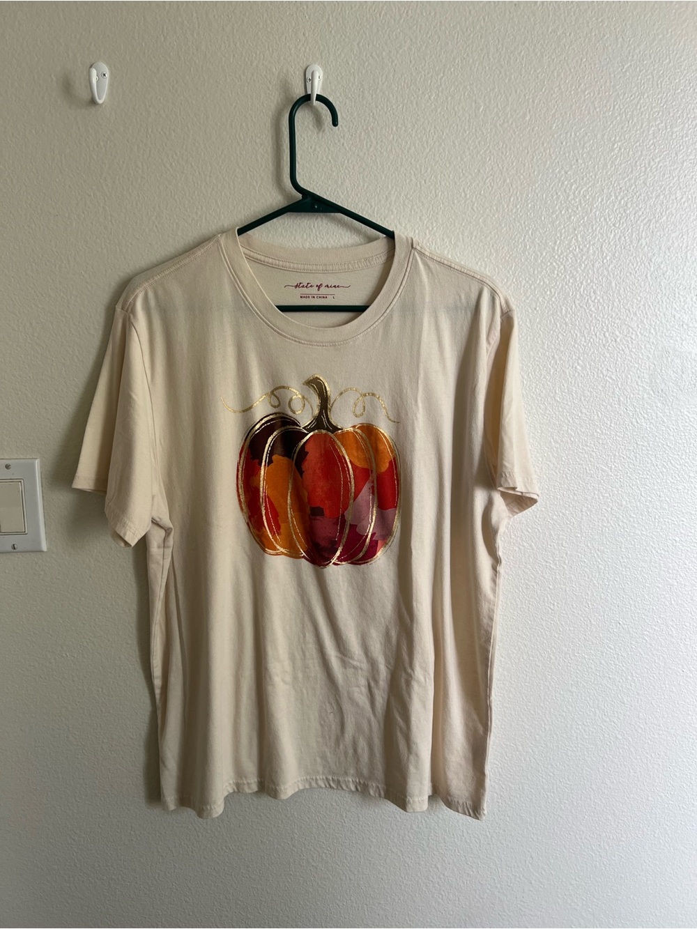 Neutral Cream Pumpkin Graphic Tee